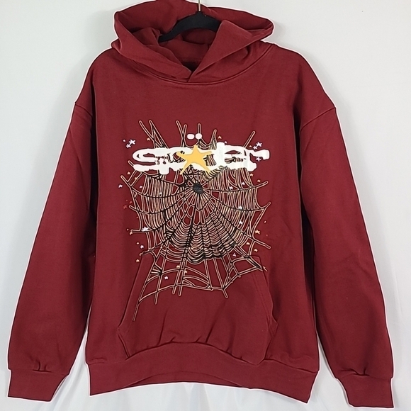Sp5der Other - NEW Sp5der Worldwide x Young Thug Maroon Hoodie 100% Authentic Sold Out Sz L